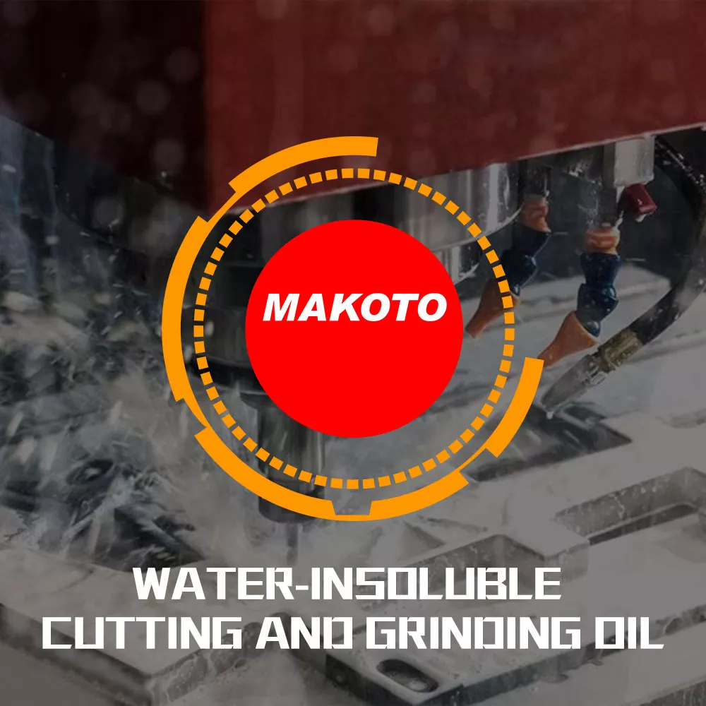 Water-insoluble cutting and grinding oil